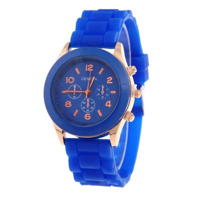 China Non-specific new silicone watch fashion three eyes Geneva silicone watch for sale