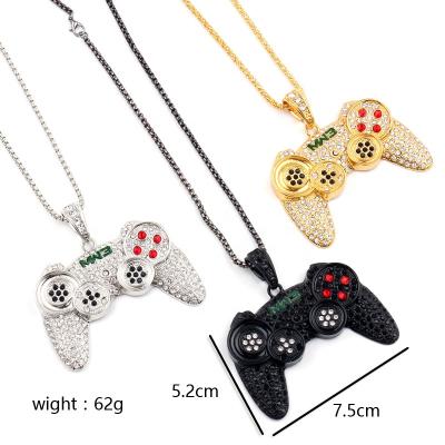 China Game console necklace 3 colors alloy rhinestone game console pendant necklace for sweater for sale