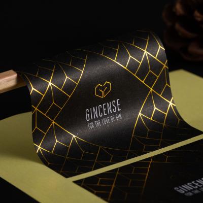 China Waterproof Luxury Cosmetic Candle Gold Foil Labels Adhesive Custom Stickers Roll for sale