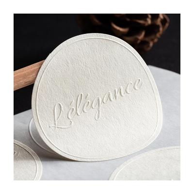 China Waterproof High End Round Embossed Stickers Customized Bump Gift Logo Jewelry Label Stickers for sale