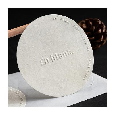 China Waterproof High End Round Embossed Business Stickers Customized Gift Logo Jewelry Label Stickers for sale