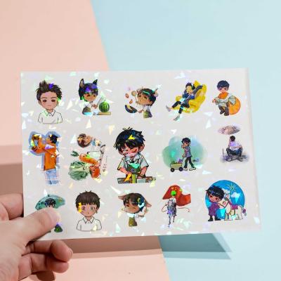 China Custom A4 A5 A6 Cute Kiss Cut Waterproof Sticker Sheet Waterproof Adhesive Printing Vinyl Sticker Sheet for sale