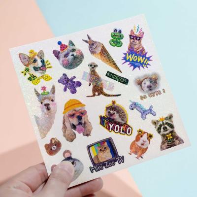 China Hot Selling Waterproof Eco-friendly Cartoon Adhesive Kiss Cut Sheet Stickers Paper Custom Printing for sale