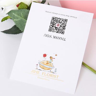 China Fuyou Waterproof Luxury Envelope And Rose Gold Foil Custom Impression Small Cute Pink Business Customer Insert Thank You Card for sale