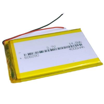 China Hot Sale Long Cycle Life 606090 3.7V 4000mAh Rechargeable Lithium Ion Battery With PCB For Electronic Products for sale