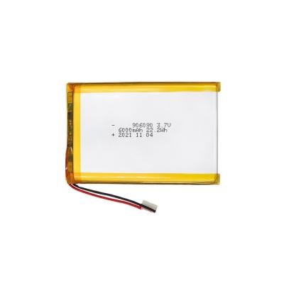 China Chinese Wholesale Long Cycle Life Li-polymer Cell Factory Speaker Battery 906090 6000mAh 3.7V Lipo Battery for sale