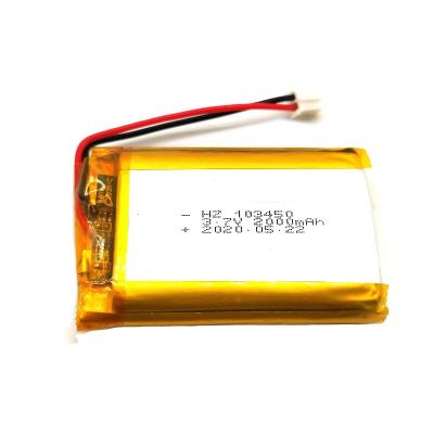 China Best price long cycle life cycle polymer lithium battery 103450 3.7v 2000mah lipo battery rechargeable lithium battery for medical device for sale