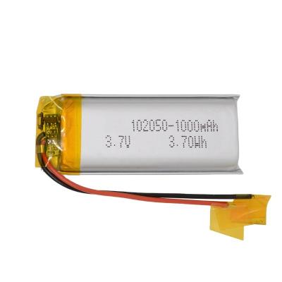 China Long Cycle Life Low Temperature OEM kc Certificate 3.7 Volt 1000 Mah Lipo Batteries Lithium Ion Polymer Chips Charging 102050 for sale