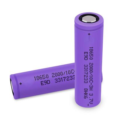 China Li ion baterias 3.7v 18650 factory long life cycle lithium batteries 2000mah rechargeable for E-bike power tools for sale