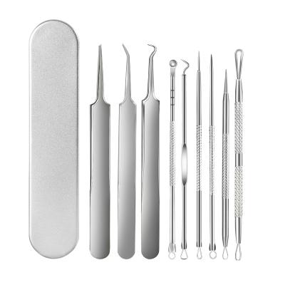 China 9 Pcs Multifunctional/Beauty Set Stainless Facial Detergent Extractor Blackhead Spot Pimple Removal Needles Blackhead Acne Care Clean Tools for sale