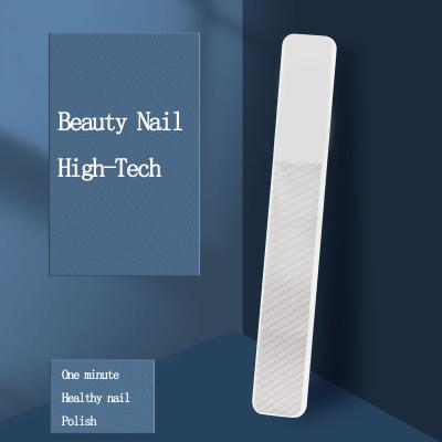 China Durable Customized Logo Glass Nail File In PVC Case Crystal Nail File Sleeve for sale