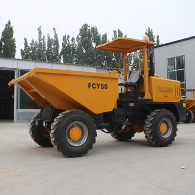 China Farms Wholesale Customized New Cheap FCY50 5 Ton 4WD Mini Wheel Dumper for sale