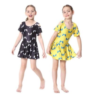 China Young Girls Breathable Cute Butterfly New Products One Piece Swimsuit For Children Kids Swimwear for sale