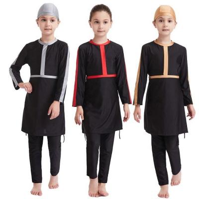 China 2022 Kids Girls Breathable Muslim Swimwear Hijab Burkinis Swimming Kids Beach Wear Islamic Swimwear for sale