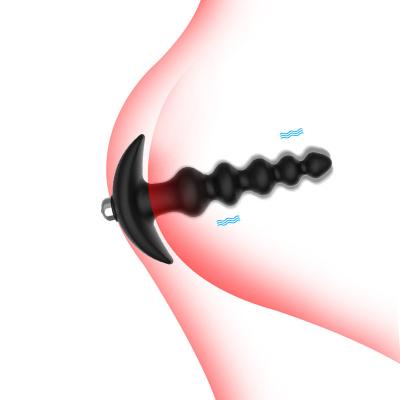 China Vibrating Anal Butt Plug Vibrating Anal Beads Butt Plug with Removable Bullet Anal Vibrator Prostate Massager 10 Mode Anal Training Sex Toys for sale