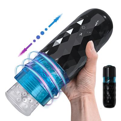 China Hands Free Masturbation Cup Automatic Male Masturbator Telescopic Rotation Vagina Masturbation Equipment Sex Toys for Men Adults Piston Masturbator for sale