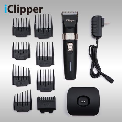 China Quiet Cordless Professional Hair Clippers Hair Trimmer Rechargeable Cordless Hair Cutting Kit With 8 Guide Combs For Adults And Kids for sale