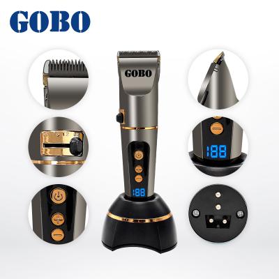 China GB-9160 LED Display Clipper Set Professional Shaving Machine Barber Clippers for sale