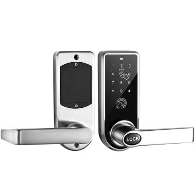 China Keypad swipe key rfid card reader code handle zinc alloy smart digital door lock, electronic password lock for sale