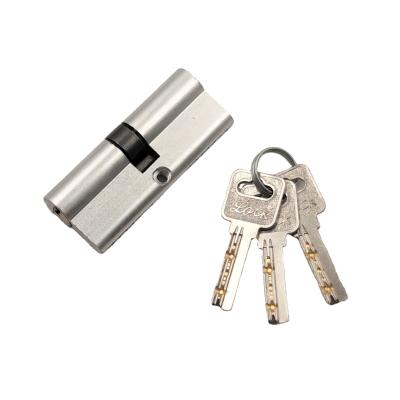 China Economic ALU Alloy Aluminum Alloy 70mm Cylinder Lock Double Opened Rim Key Door Lock Cylinder Nickel 70 for sale