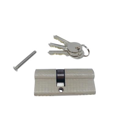 China Zinc alloy body+brass cylinder locks 70mm open door double door lock zinc alloy cylinder euro profile 16.8mm for sale