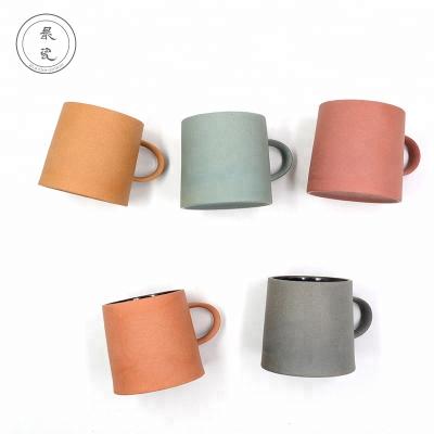 China Viable Style 80ml Modern Matte Color Ceramic Coffee Mugs for sale