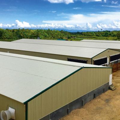 China OEM Welding Prefabricated Poultry House Steel Sheet Glass Wool Insualtion for sale