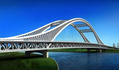 China Q235B Q345B Staalstructuurbrug Staal voetbrug voor vrachtwagen Te koop