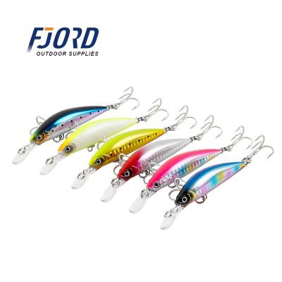 China Descent Fishing Lures FJORD Minnow Lure New Style 3d Fishing Lure Lure 17g /70mm With Quality Wigh Hooks for sale