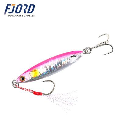 China Sinking Fishing Lure FJORD Lead Jig 30g 40g 60g Saltwater Sea Fishing Metal Jig Lures With Strong Hooks for sale