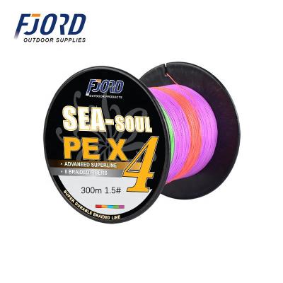 China Floating fishing line high quality strong pe FJORD fishing line braided fishing line 300m 4 8 9 strands for sale