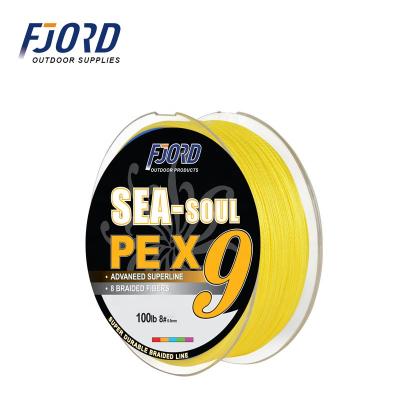 China Floating Fishing Line FJORD 4 8 9 Strand PE Fishing Line Wholesale 150m Stren Shape China High Fishing Line for sale