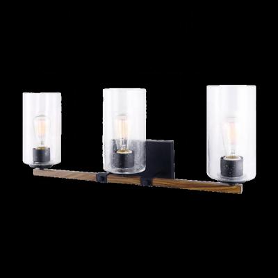 China Modern Black Modern Home Decoration Lights Wall Light Fixture Iron Indoor E26 Glass Walllight E27 K752-V3 for sale