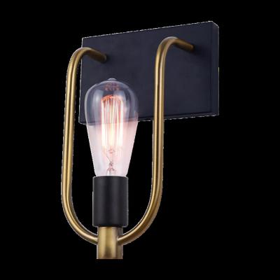 China Factory outlet modern light fixture black gold home walllight indoor wall lamp for hotel bedroom E26 E27 for sale