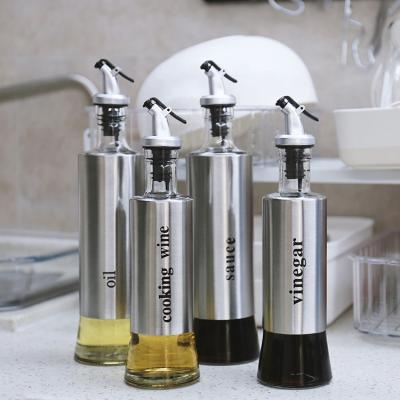 China Viable Glass Jars For Cooking Oil Storage 500ml Bottles Kitchen Storage Borosilicate Glass Jars Bottles Storage for sale