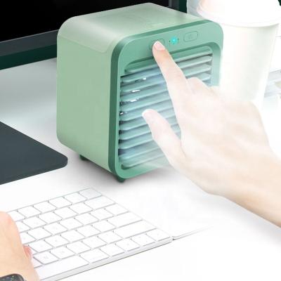 China Car Mini Air Cooler Fan Water Air Conditioner Rechargeable USB Water Mist Humidifier Holder Fan for sale