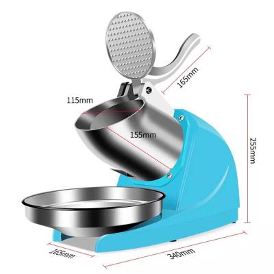 China Outdoor Electric Double-Blade Ice Silk Crusher 300W Ice Cream Fruit Smoothie Desktop Ice Cream Crusher for sale