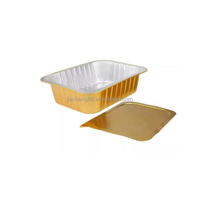 China Good Quality Disposable Aluminum Foil Food Box Container Tray Takeaway Packaging for Food Package for sale