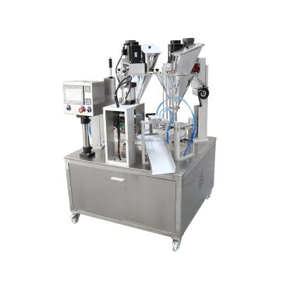 China Custom Automatic Food Manufacturing Plant Coffee Powder Filling Machine Milk Powder Cup Filling Packing Machines for sale