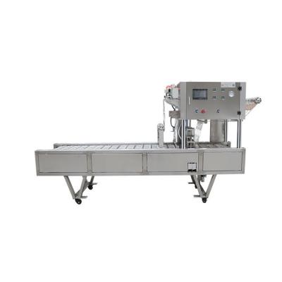 China Automatic Linear Box Tray Filling Sealing Packing Meal Food Container Tofu Grading Machine for sale