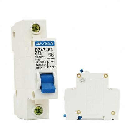 China Copper get mcb free samples DZ47-63 C40 single pole circuit breaker mini mcb for sale