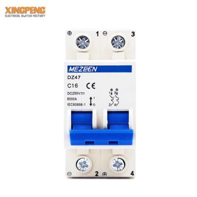 China Best selling Parts.etc copper MEZEEN/din rail high quality mcb dz47 6ka C curve OEM twin pole 63A DC circuit breaker for sale