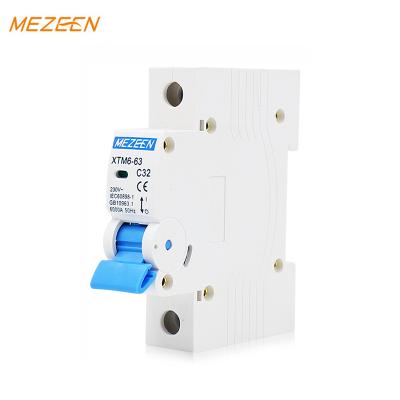 China Parts.etc 1p MCB c63 miniature circuit breaker busbar 230v 50/60Hz 6kA copper CE ccc professional electrical mcb for sale