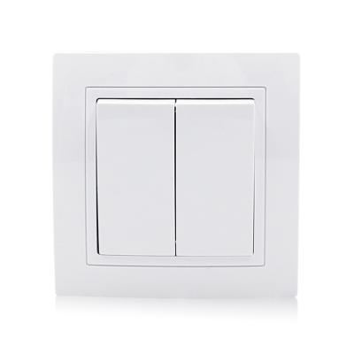 China European Standard 2 220V 10A Strip Electrical Switch Multipurpose Customizable Wall Light Switch for sale