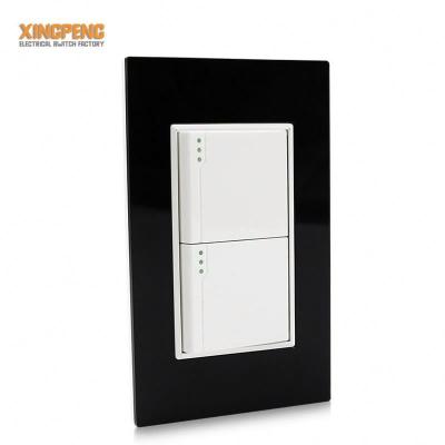 China 118 T Series USA Ice 2 Band 1 Black Way Electrical Led Wall Light Switch Durable /safety for sale