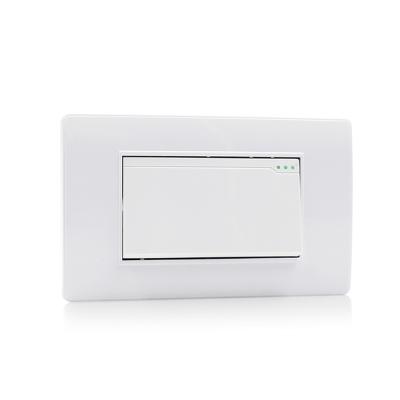 China Convenient Security 10 Years Warranty PC White Type High Quality South American Standard 118*72mm Large Rocker 1 Gang Panel 118 Switch Wall Switch for sale