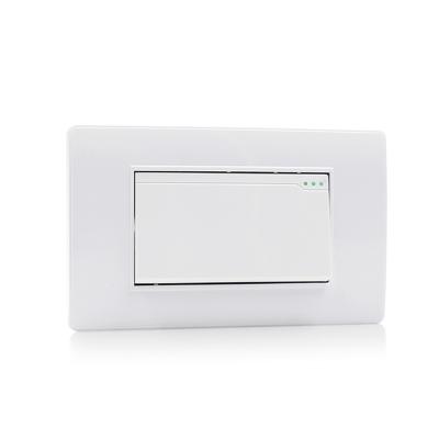 China Convenient Security 1 Gang 2 Way Push Button Switch Panel Lamp Switch On/Off Pass Through Wall Switch 10A for sale