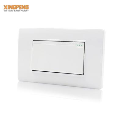 China Convenient Security 118 Style 10A 110-250v Plastic Panel Wall Lighting South/North American Universal Switch One Strip for sale