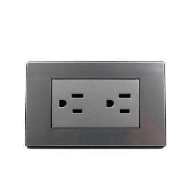 China US Outlet 15A Standard Outlet Safety Electrical Power Socket Wall Outlet Double Convenient For Socket Box for sale