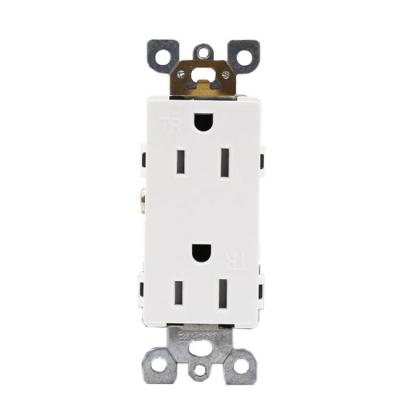 China Convenient American Electric Receptacle TR Tamper Switch 120v 15amp Heavy Duty Duplex AC Outlet for sale